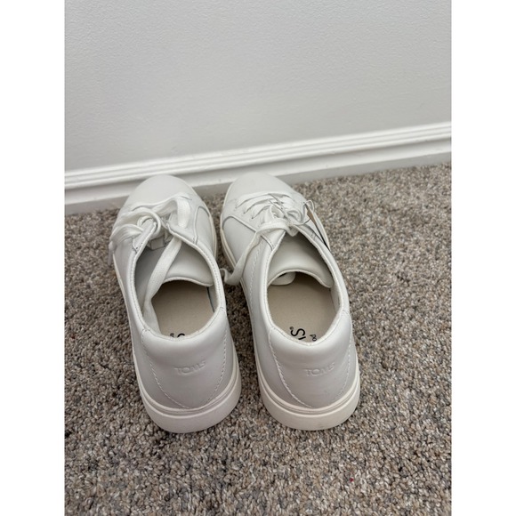 TOMS Kameron Lace-Up Sneakers – White Leather – Women's 8.5 – NWT (No Box) - Picture 4 of 8